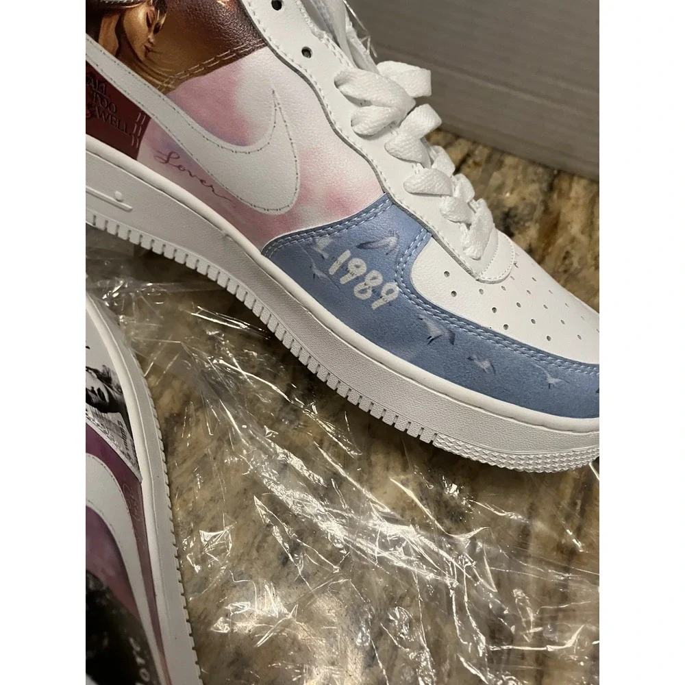 Rare Taylor Swift White Sneaker Size 42 US Custom Reputation Themed Graphic